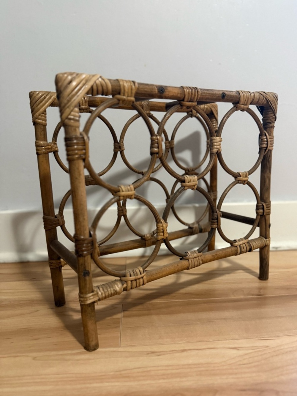 RATTAN | boho wine rack